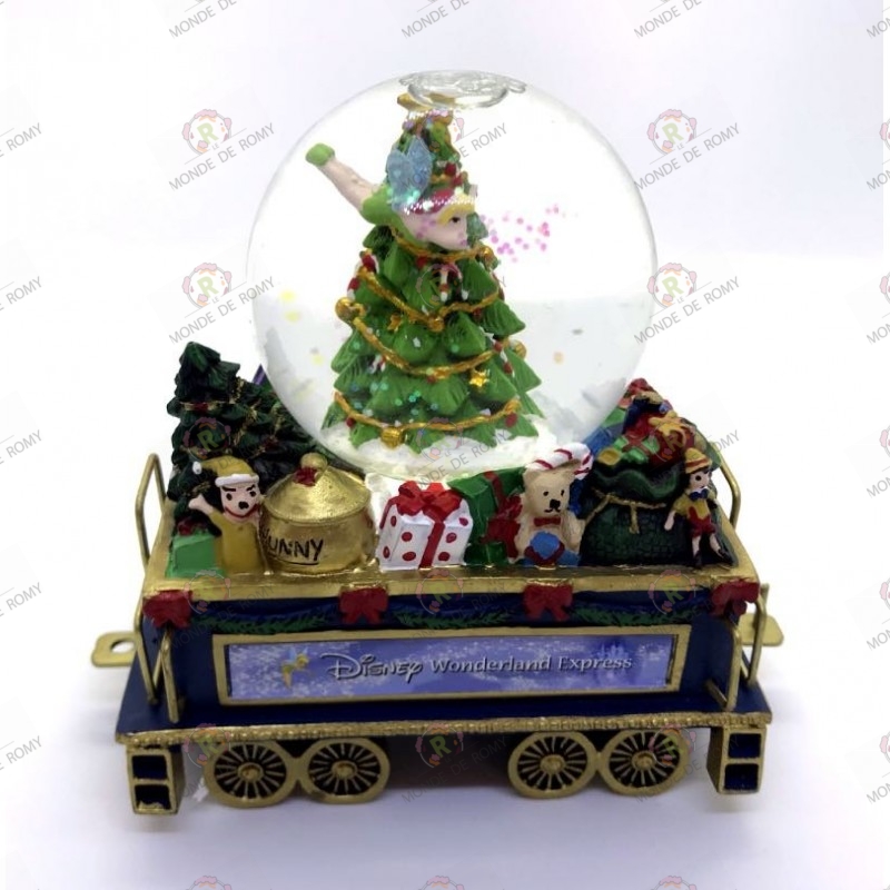 Wagon Bradford Exchange snow globe Christmas tree with tinker bell- Disney