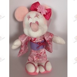 Keychain duo Peluches mickey and minnie in kimono sakura hakama