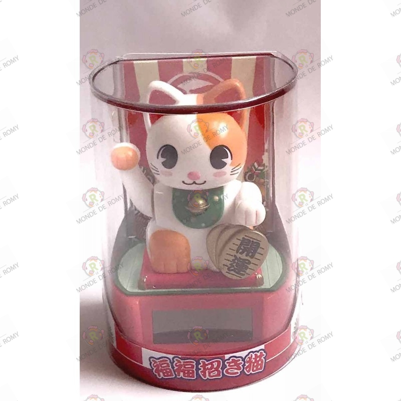 Maneki Neko tiger white solar automaton