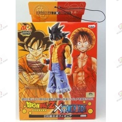 Son Goku de Dragon Ball Z en habit de Monkey D Luffy de One Piece boite face