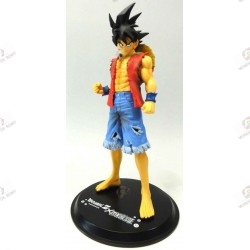 Figurine PVC One Piece X Dragon Ball Z Luffy style Son Goku Japonesa édition