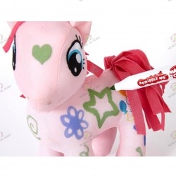 Peluche My Little Pony Pinkie Pie Scribble Me gros plan